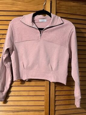 Paper Crane Dusty Rose Half-Zip Pullover